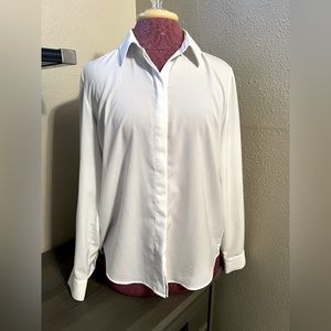 Ladies White Button-up Blouse